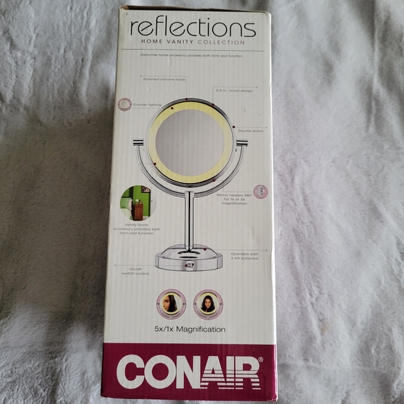 Conair Reflections 5x/1x Magnification Stand-up Mirror - Picture 2 of 8